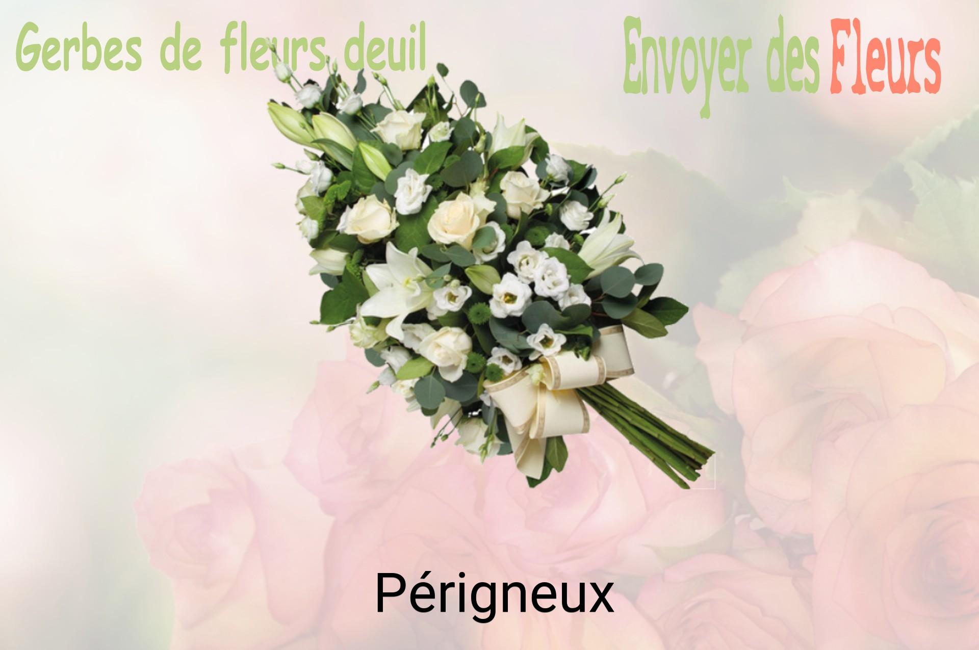 Gerbe de fleurs de deuil livrée à Périgneux